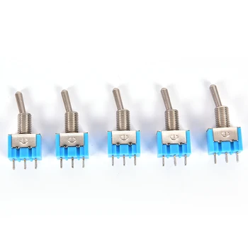 

10pc/LOT Blue Mini Miniature Toggle Switches MTS-102 3-Pin SPDT ON-ON 6A 125VAC