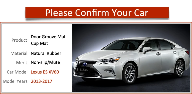 Грязный коврик для Lexus ES ES250 ES300h ES350 2013- XV60 250 300h 350 ES аксессуары для двери паз ворота Слот