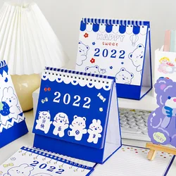 Calendrier de bureau voyage 2022, calendrier Kawaii planificateur annuel semaine mois Date organisateur cadeau fournitures de bureau pour étudiants 