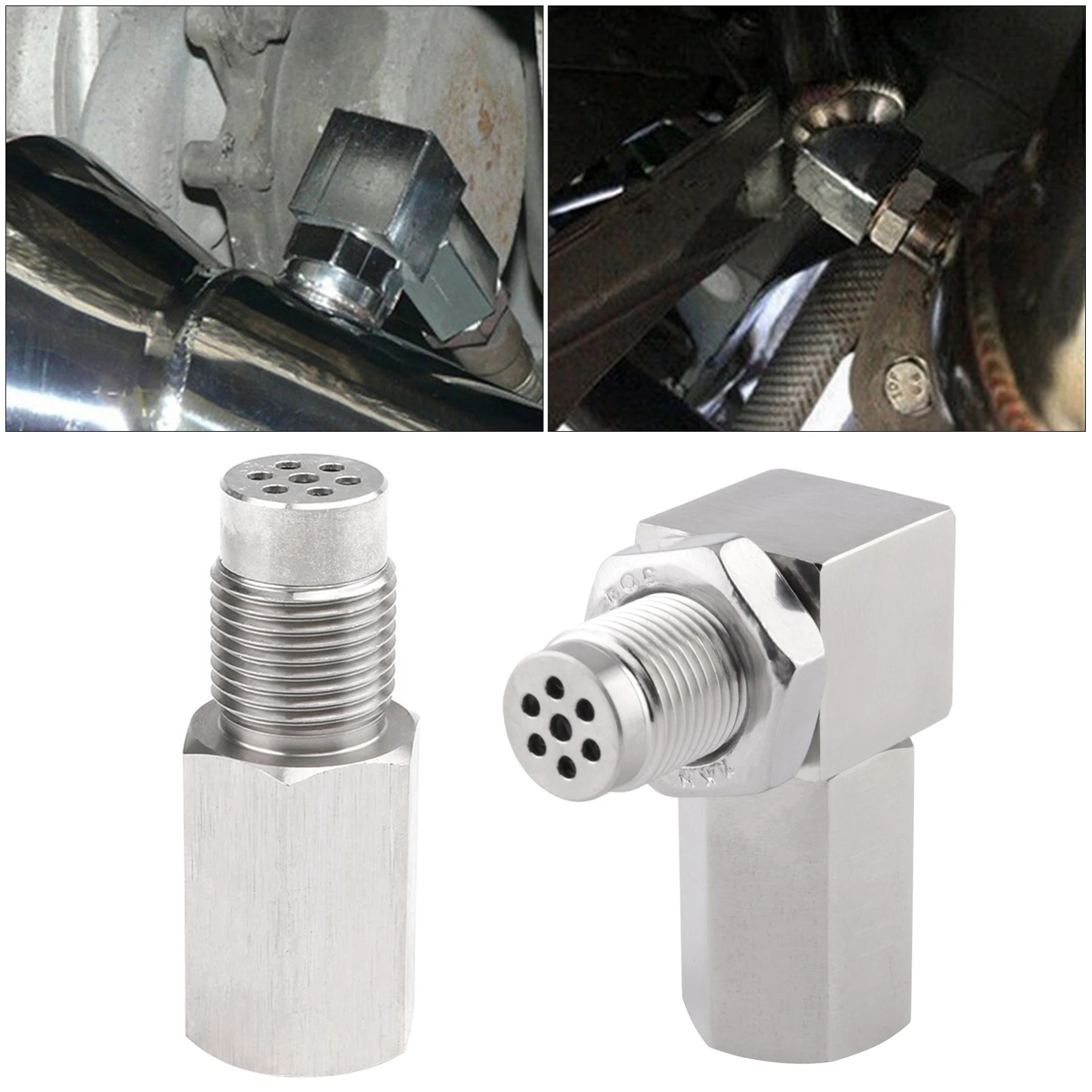 90 degrees design o2 sensor spacer adapter cel eliminator threaded