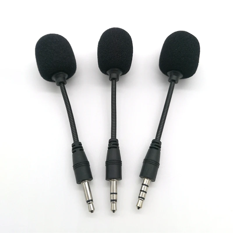 3.5mm Mini Mono Stereo 4 Pole Microphones Gooseneck Metal Microphone for Megaphone Amplifier Mobile Phones 100cm mics