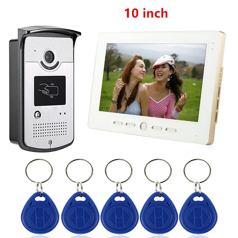 

7" Wired Video Intercom Video Doorbell With RIFD Outdoor Camera 700TVL Visual Intercom Remote Unlock Video Door Phone