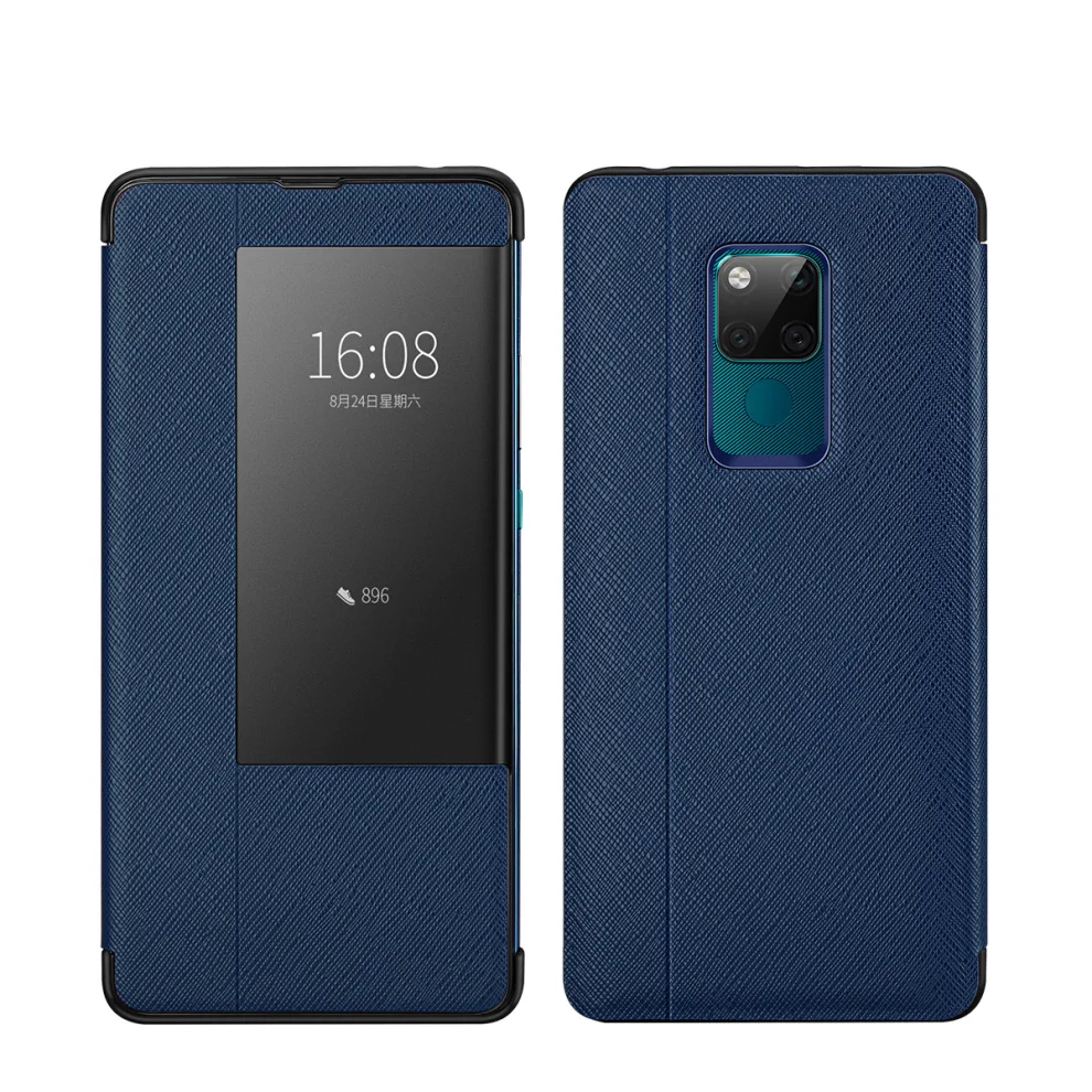 Чехол из натуральной кожи с перекрестным узором для huawei mate 20 Pro X 5G, тонкий смарт-просыпающийся/спящий флип-чехол для huawei mate 20 X 20X