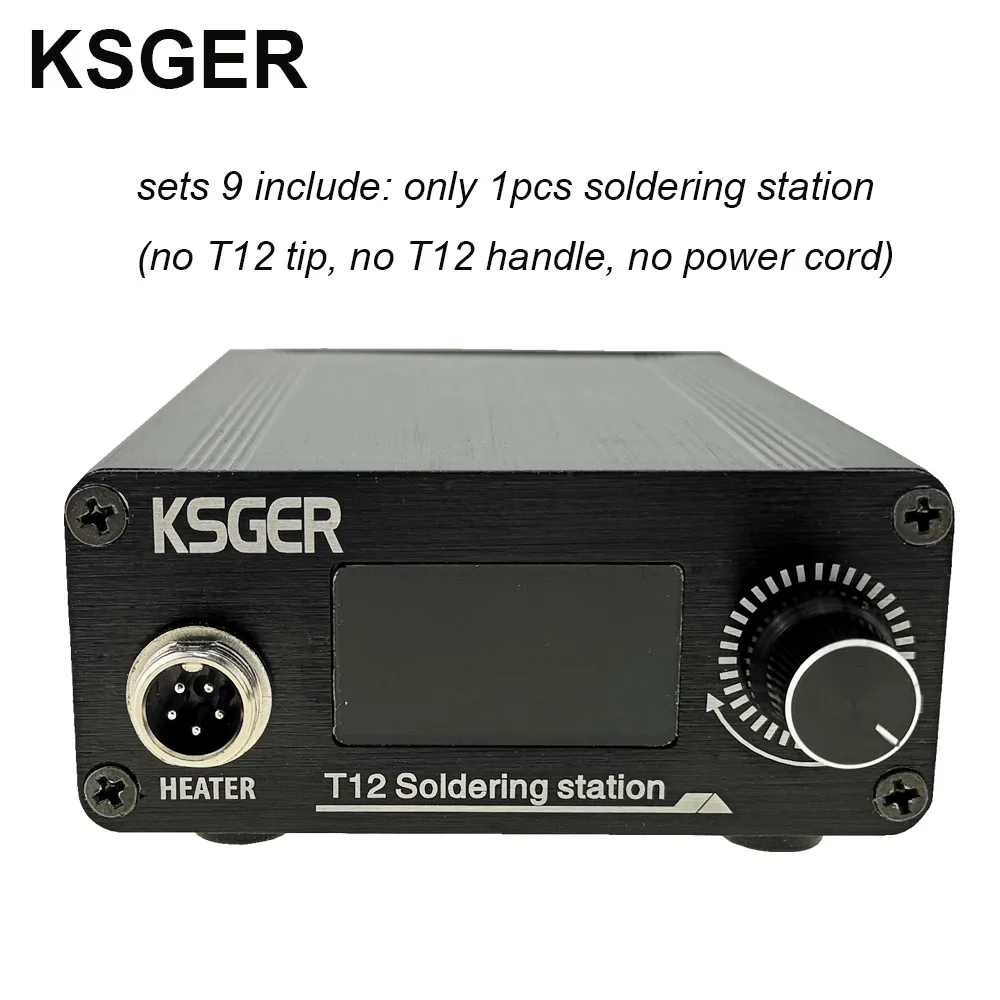Sets 9 KSGER T12 паяльник STM32 V3.1S OLED DIY пластик FX9501 ручка электрические инструменты быстрый нагрев T12 железные наконечники 8s банки - Цвет: Sets 9