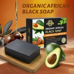 African Black Soap Shea Glycerin Black Soap Body Soft Cleansing Skin Care Soap