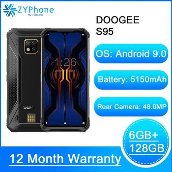 

DOOGEE S95 Modular Rugged Mobile Phone IP68 Smartphone 6.3" Helio P90 Octa Core 6GB 128GB 48MP Triple Camera Android 9.0 5150mAh