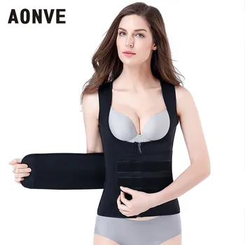 

Aonve Slimming Belt Modeling strap Black Sexy Lingerie Body Shapewear Women Corset Tops Sweat Sport Tops 2020 New Plus Size XXXL