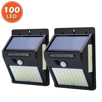 

100 LED Solar Light Outdoor Solar Lamp PIR Motion Sensor Wall Light Waterproof Solar Powered Sunlight for Garden Decoration