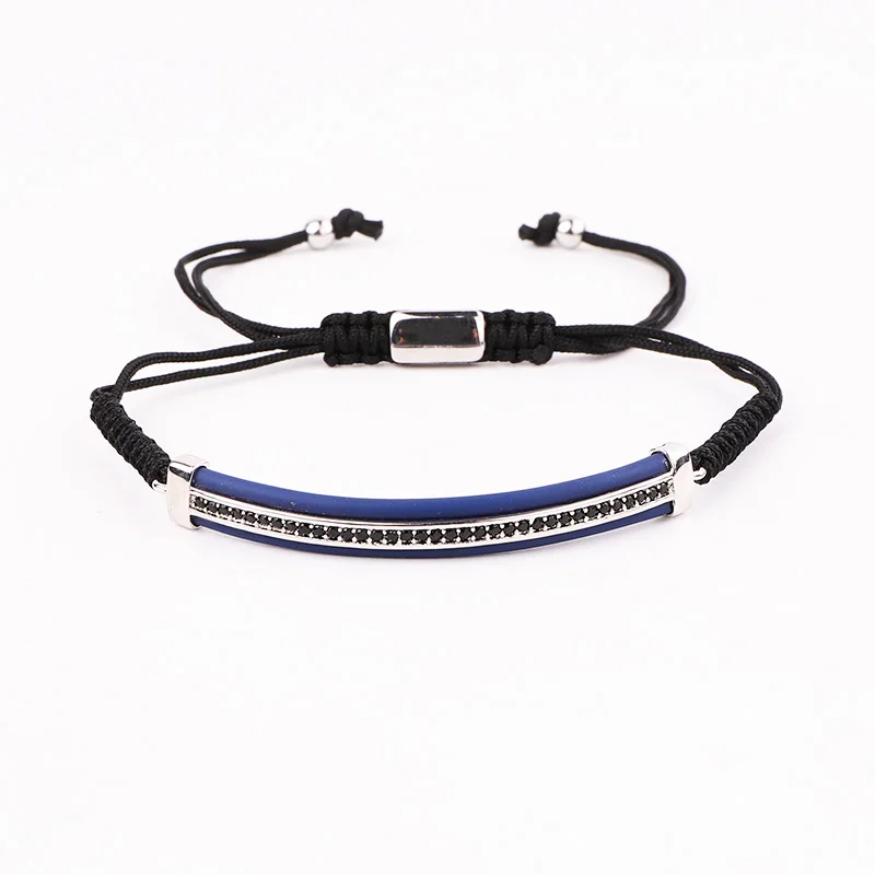 Jaravvi High Quantity Stainless Steel Cross Bangle Cord Braided Macrame Friendship Bracelet Set Men - Image 4