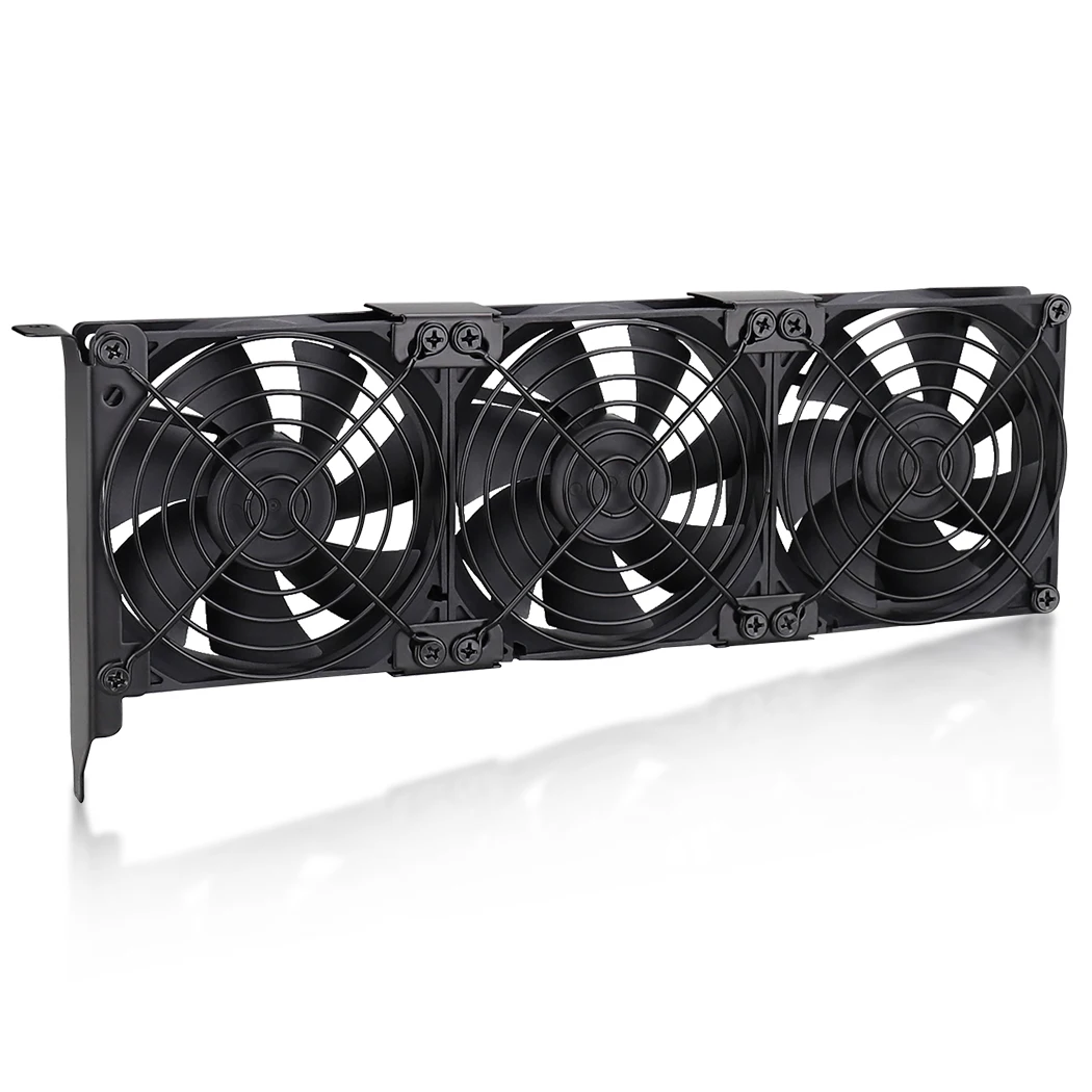 Gdstime Universal Vga Cooler 80 mm 90 mm Ultra Silencioso Desktop Computador Chassis Pci Placa Gráfica Duplo Ventilador & Triplo Ventilador Radiador - Imagem 6