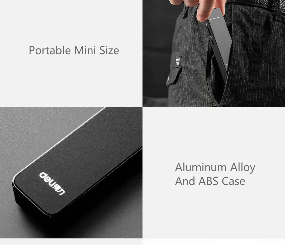 Xiaomi Deli 2,4 ГГц Беспроводная лазерная ручка usb мышь F сенсорное управление двойной режим 30 м лазерная указка ручка для планшета ноутбук ПК настольный компьютер