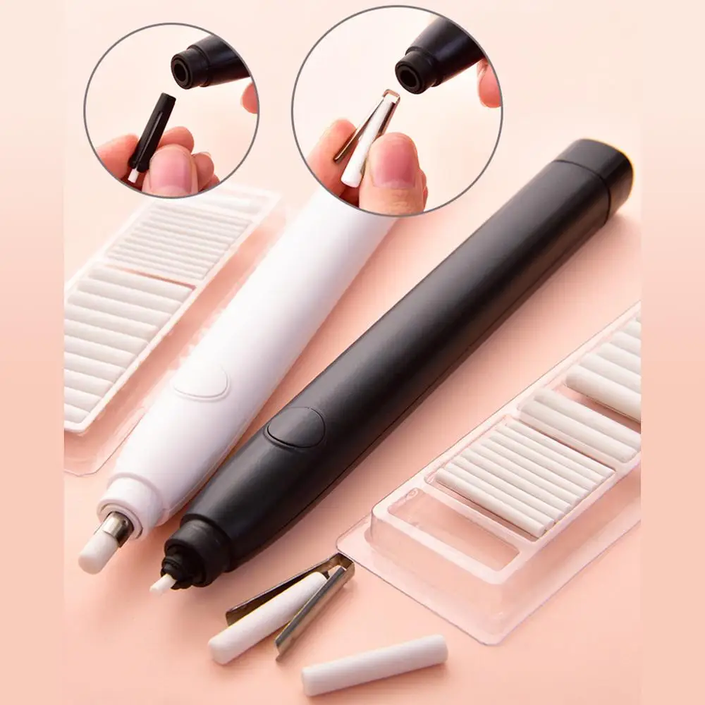 Kawaii Electric Pencil Eraser with 20pcs Refills for Kids Painting Sketch Drawing Office School Supplies Stationery