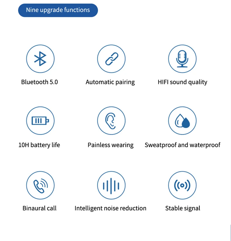Наушники SHISUO Bluetooth 5,0, беспроводная спортивная Гарнитура, длинные наушники с сабвуфером, водонепроницаемые аудио наушники