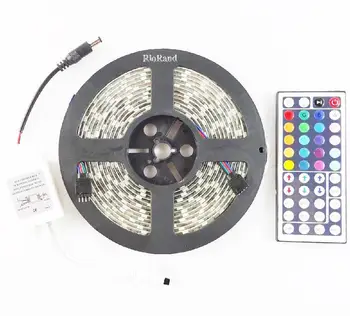 

16.4ft Smd 5050 Waterproof 300leds Rgb Flexible Led Strip Light Lamp Kit + 44key Ir Remote Controller Color RGB