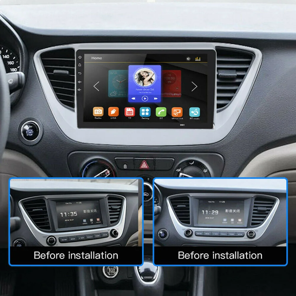 9 дюймов gps навигация автомобиля стерео радио HD регулируемый авто DVD сенсорный экран мультимедийный плеер FM аудио Bluetooth WiFi один Din