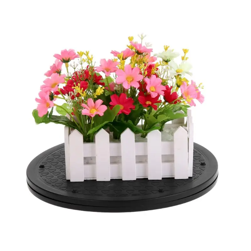 

16" Bonsai Turntable Rotating Plate Wheel Revolving Home Kitchen Display Stand 448A