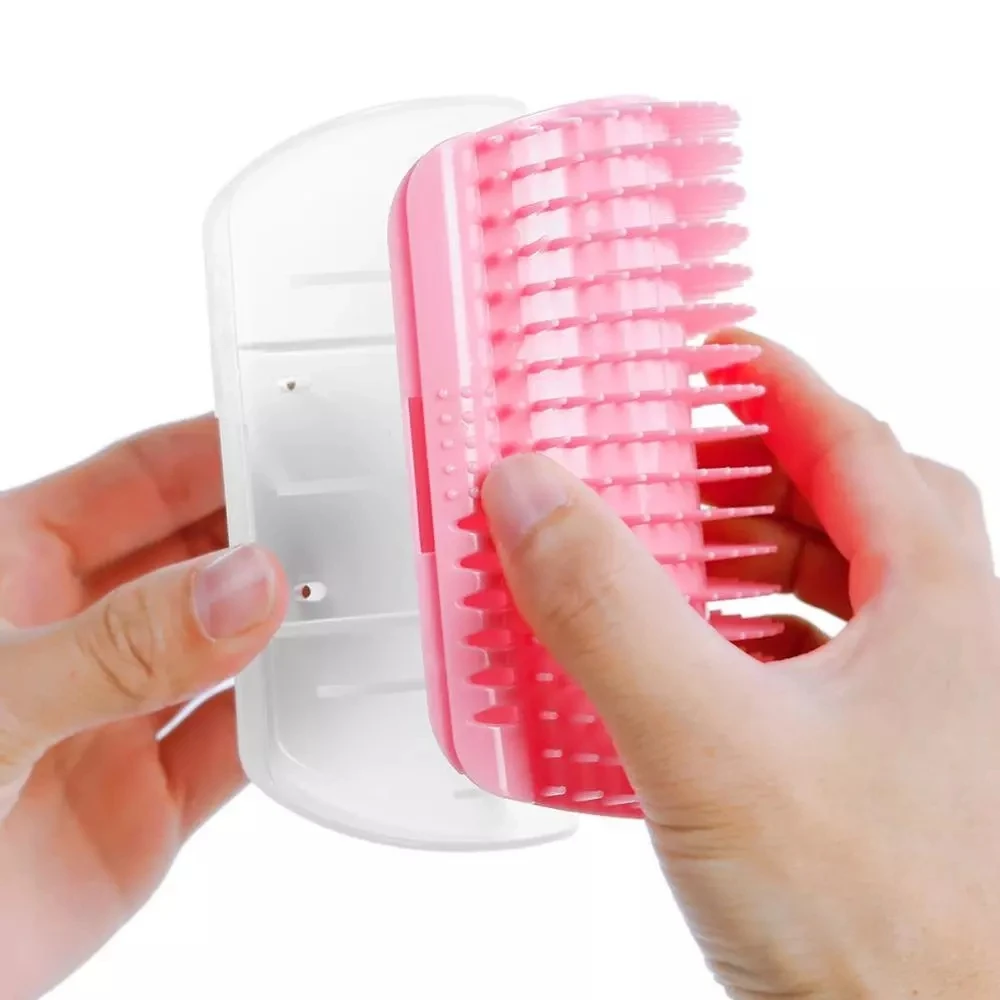 Cats Brush Corner Cat Massage Self Groomer Comb Brush Cat Rubs the Face with a Tickling Comb Cat Product