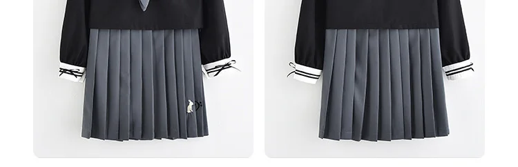 Black School Dresses Jk Uniforms Sailor Suit Anime Japanese School Uniform For Girls High School Students Pleated Skirt With Bow