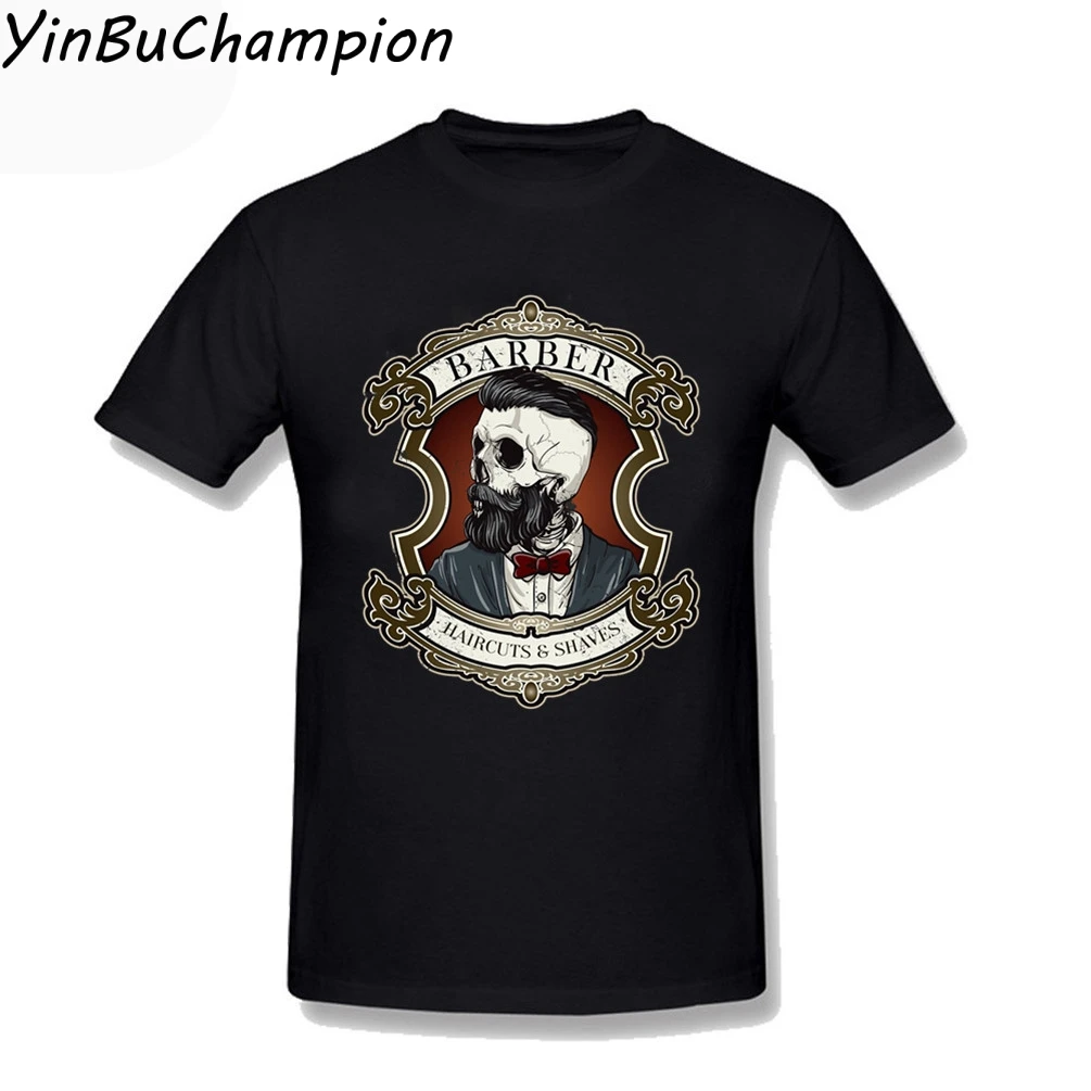 Джентльмен парикмахерская стрижка и бритье футболка новая La Camiseta повседневная черная футболка мужская хипстерская Футболка Топ Футболка размера плюс 3XL - Цвет: 11