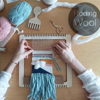 

Wooden multifunctional Weaving Loom DIY Knitting Loom hand Weaver Knitting Toys Sewing Accessories Embroidery Hoop