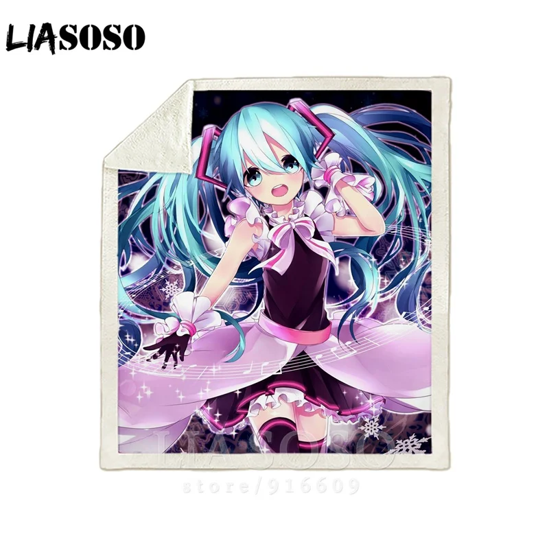 Диван-кровать с рисунком офисное Вокалоид Hatsune Miku сексуальные Harajuku набивное одеяло-покрывало детское дорожное одеяло квилт для софы A23 - Цвет: 23