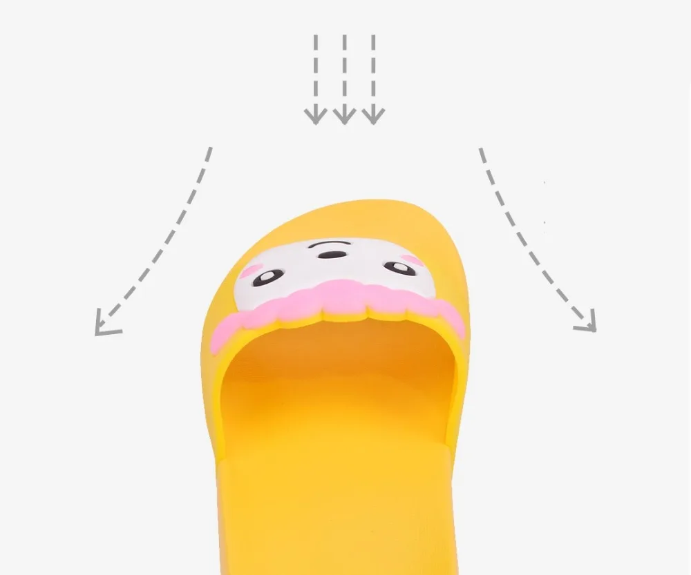 Xiaomi/детские тапочки с рисунками из мультфильмов; удобные нескользящие шлепанцы для защиты окружающей среды; летняя пляжная обувь для мальчиков и девочек