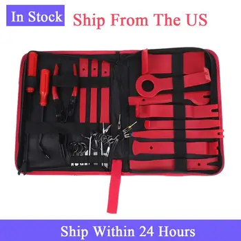 

32pcs Audio Instrument Molding Remover Car Panel Removal Tool Trim Clip Dash Radio Removal Tools Kit Audio Disassembly Tools