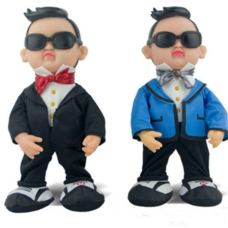 電気子供のためのぬいぐるみぬいぐるみ人形シミュレーション江南スタイルpsyクリエイティブおかしいおもちゃダンス歌誕生日プレゼント Dolls Aliexpress