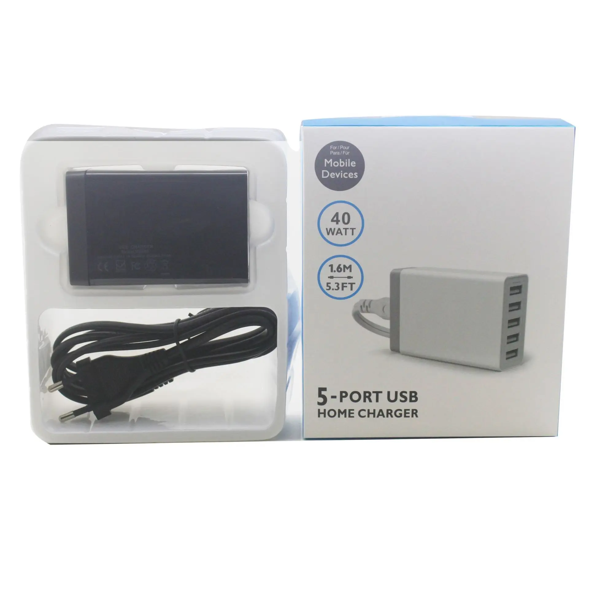 Универсальное зарядное устройство USB 5 портов зарядная станция Универсальный 40W