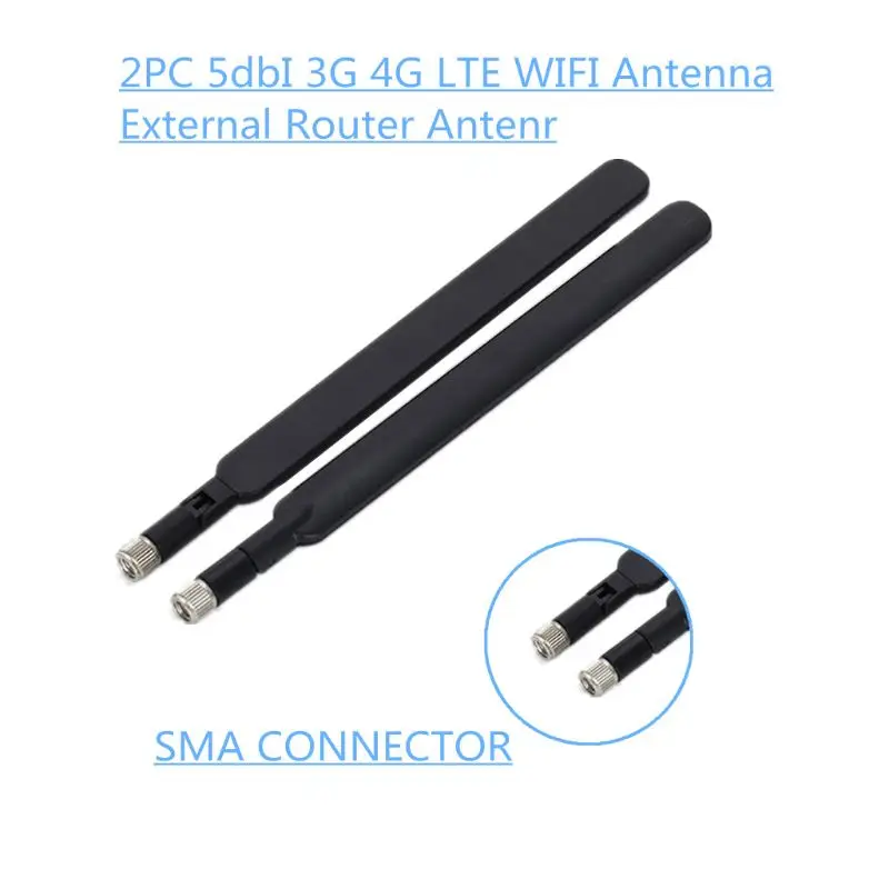 2 шт. 5dBi с высоким коэффициентом усиления Wi-Fi антенна SMA мужской 4 аппарат не