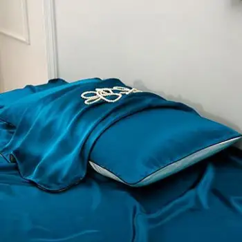 

100% Mulberry Silk High Quality Satin Silk Single-sided Pillowcase Beauty Anti-mite File Antibacterial Pillow Cases Home Decor