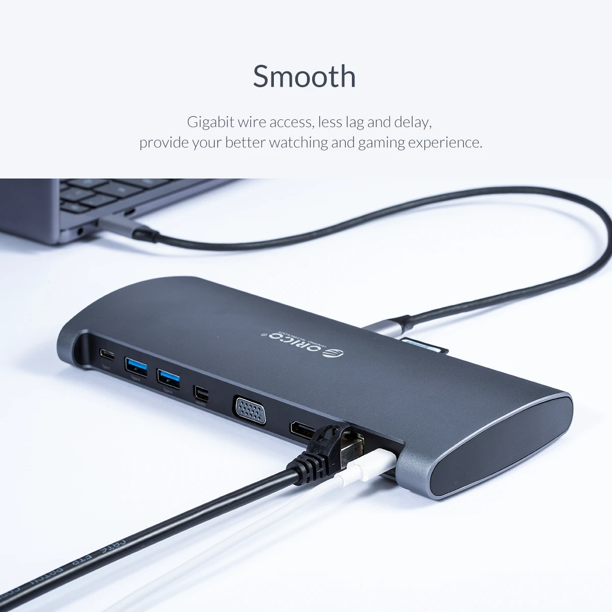 ORICO высокоскоростной USB-C концентратор type C концентратор USB 3,0 HDMI VGA Mini DP 3,5 мм аудио RJ45 кард-ридер адаптер для MacBook Pro ноутбука