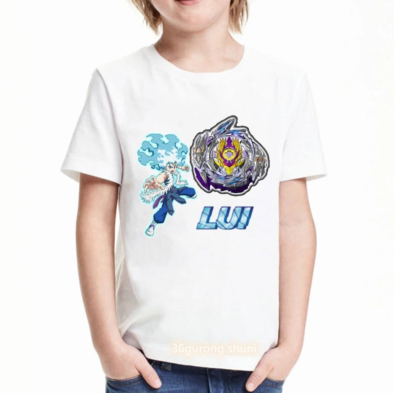 2021 hot sale boys t-shirt anime cartoon Beyblade Burst Evolution printed youth tshirt fun kids clothes summer white shirt tops roblox t shirt