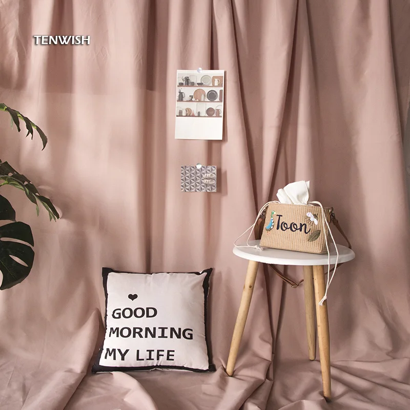 Description Picture 3 of itemTENWISH Solid Colored Muslin Background Seamless Backdrop Cloth for Photo Studio Instagram Still Life Shooting Tiktok Live