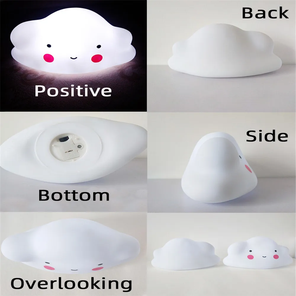 Cloud Shape Button Battery Night Light Children Light Baby Nursery Lamp Bedroom Sleep For Children Girl Toy Christmas Gift