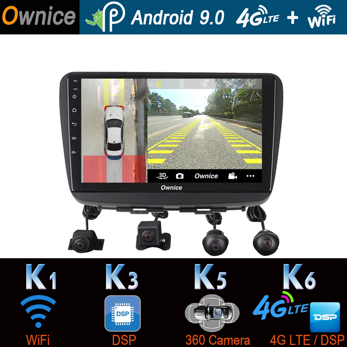 360° Panoramic 4G WIFI Android Head Unit DSP CarPlay GPS Radio Car DVD Player for Suzuki Baleno 2015 2016 2017 2018 2019 | Автомобили и