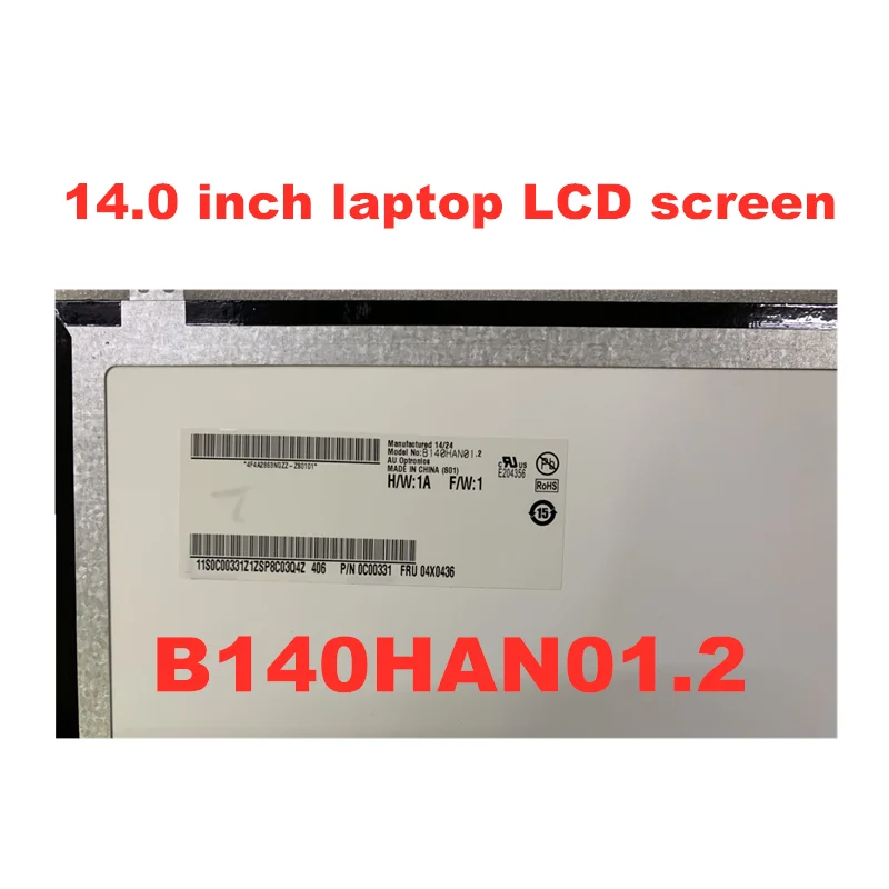 Tela de 14 Polegadas Original B140han01.2 Lp140wf1 Spb1 B140han01.3 B140han010 B140han01.1 para Thinkpad L440 T440 1920*1080 Ips Tela de LCD do laptop - Imagem 2