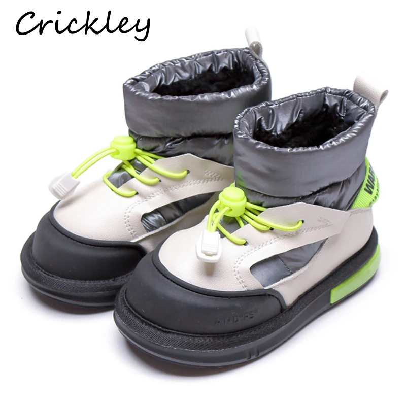 

Fashion Kids Boots Windbreak Keep Warm High Quality Round Toe Snow Boots for Boys Girls Thickening Winter Designer Boots