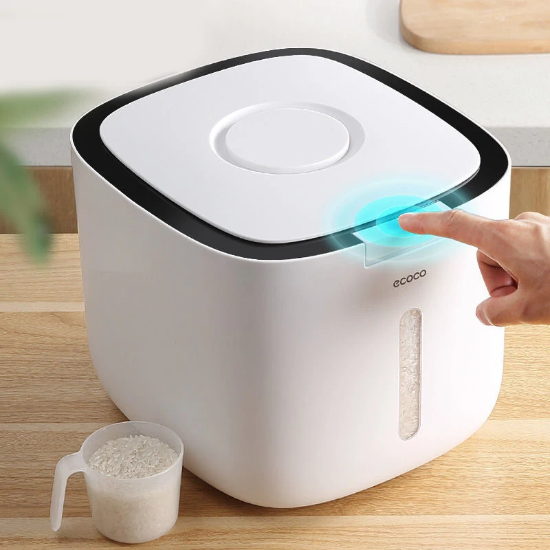 

Sealed and Compartmentalized Rice Bucket 20 Kg Rice Box Household Moisture-proof and Insect-proof Flour and Rice Storage Tank