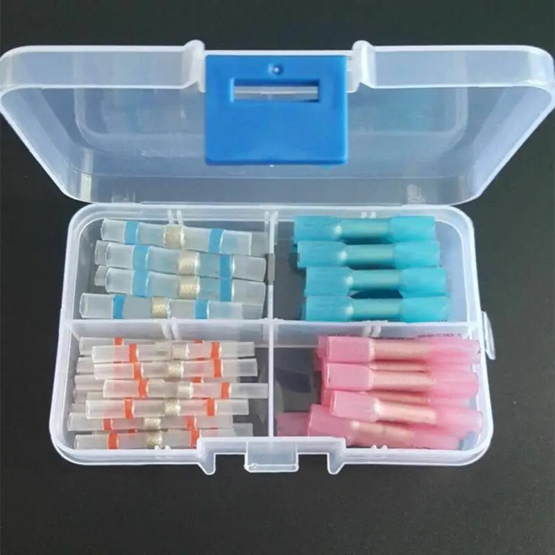 

60 x Solder Seal Heat Shrink Tube Terminal Solder Seal Wire Connector with Box