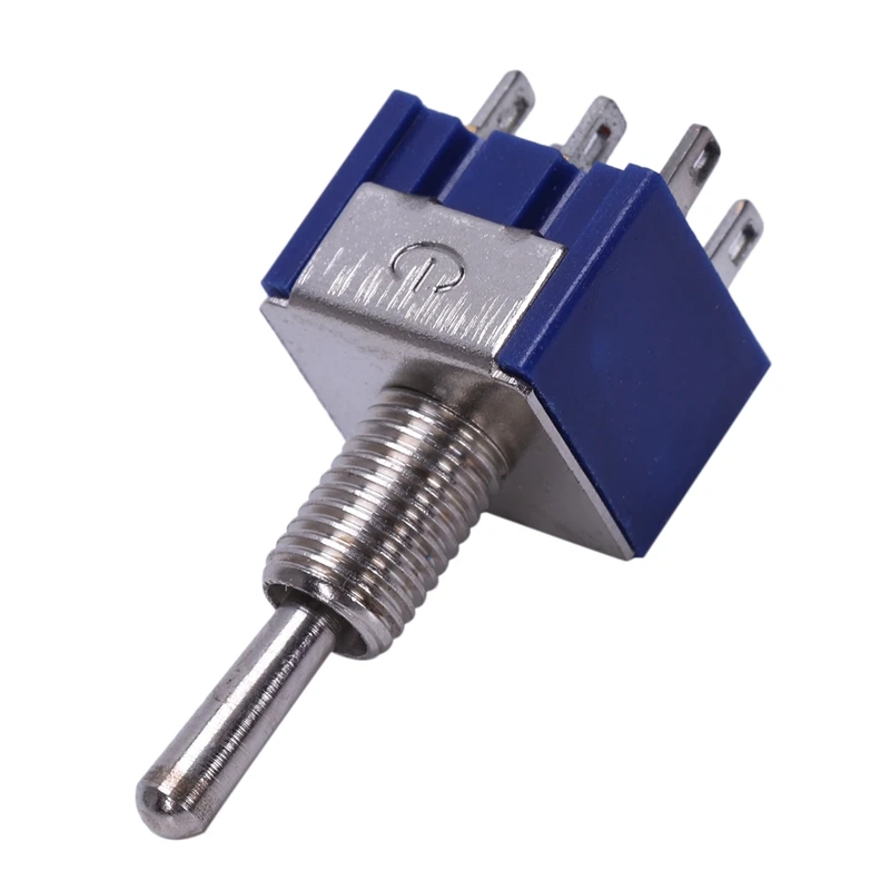 10 шт. AC 125V 6A Ампер Вкл/вкл 2 положения DPDT тумблер