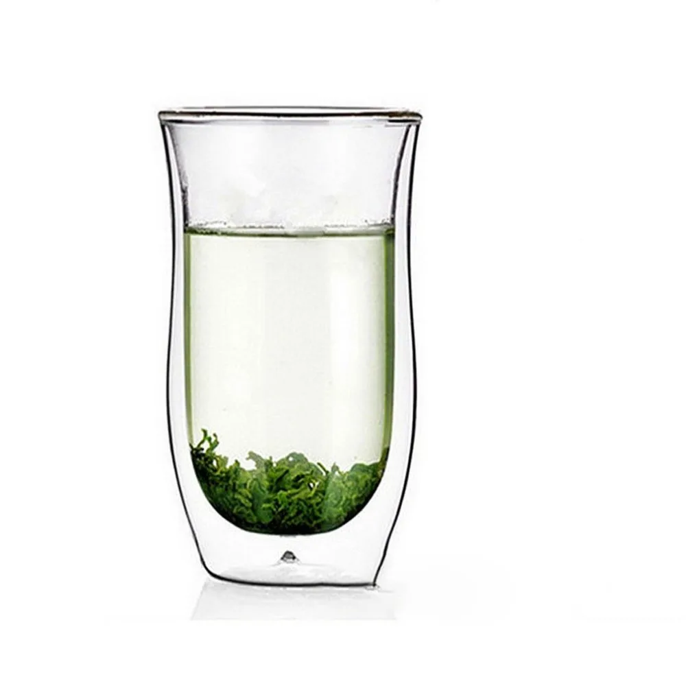 Прозрачная двухслойная чашка креативная красное вино кофе шампанское зеленый чай чашка термостойкая Питьевая чашка кружки Посуда для напитков