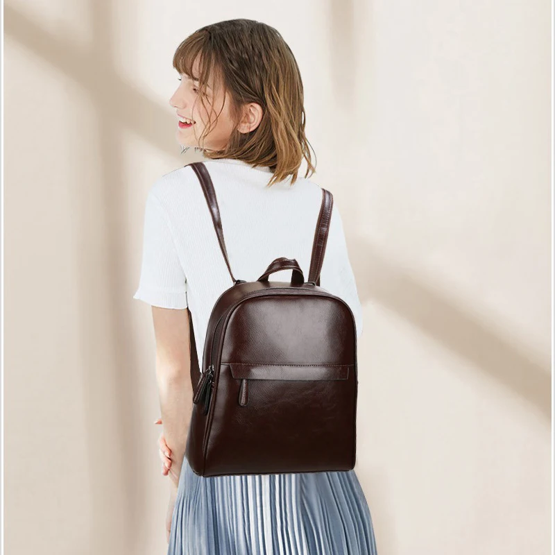 ZMQN, винтажный кожаный женский рюкзак,, Mochila Feminina, Большой Вместительный рюкзак, школьные сумки для девочек-подростков, сумка для женщин C130