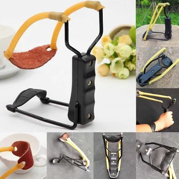 

Powerful Outdoor Hunting Sling Shot Folding Wrist Adult Slingshot Catapult Tool Schleuder Tirachinas