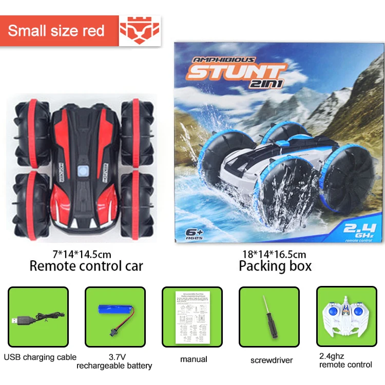 Macchina Telecomandata ACAMMZAR Stunt Car 4WD Con Rotazione 360° E Luci | Camion RC Crawler Per Bambini 4-10 Anni | 2 Batterie Per 55 Minuti Di Gioco | Regalo Compleanno Ragazzi