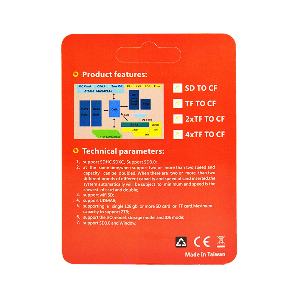 CHIPAL Флешка wifi карта комплект MicroSD TF для CF wifi адаптер карта памяти Micro SD для CF компактный кардридер для цифровой камеры