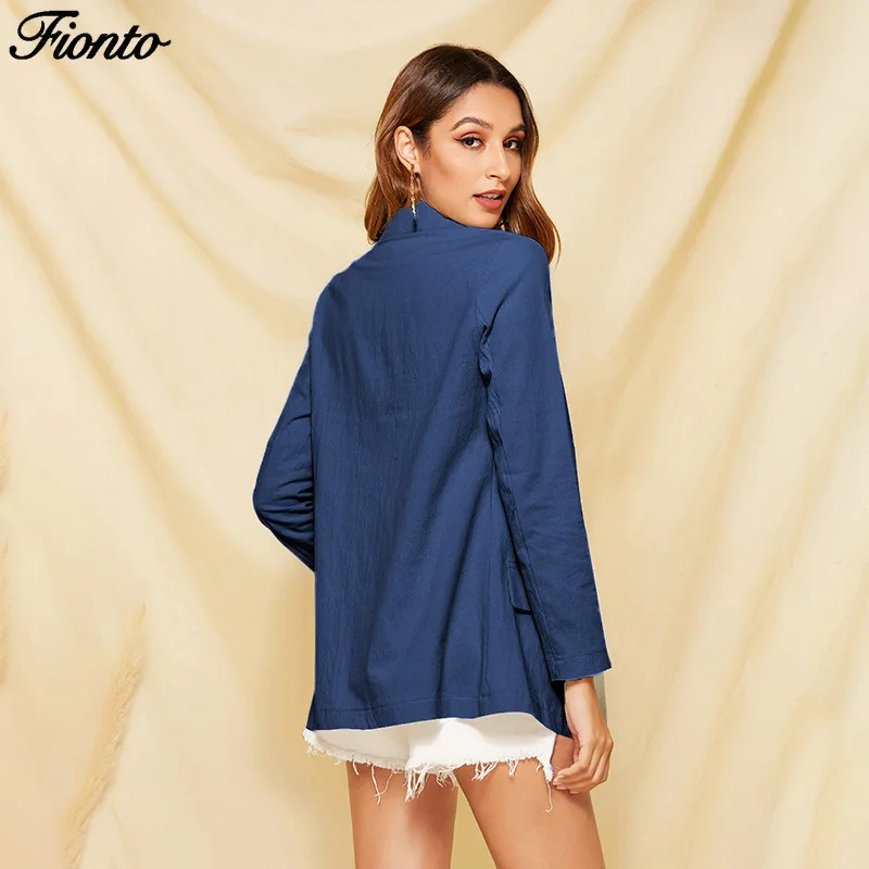 FIONTO, осенняя мода, женские блейзеры и куртки, для работы, офиса, леди, костюм, тонкий, бизнес стиль, Женское пальто, Блейзер, Feminino, женская одежда