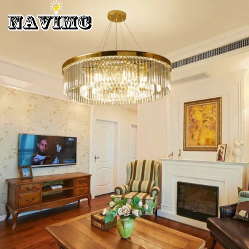 crystal living room round chandelier European creative personality room hall of the simple atmospheric restaurant chandelier