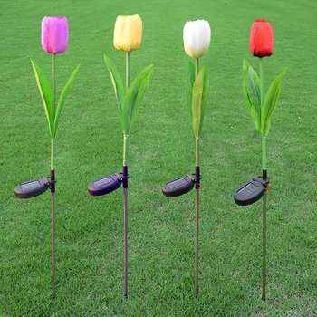 

Outdoor Solar Garden Stake tulip Lights with Changing LED Solar Stake Lights for Garden Patio Backyard Night Lights
