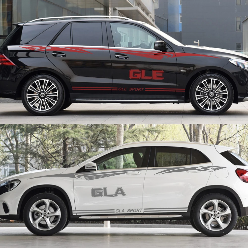 2 шт. стикер для автомобиля Mercedes Benz GLE купе C292 W166 W167 GLA GLC боковая полоса